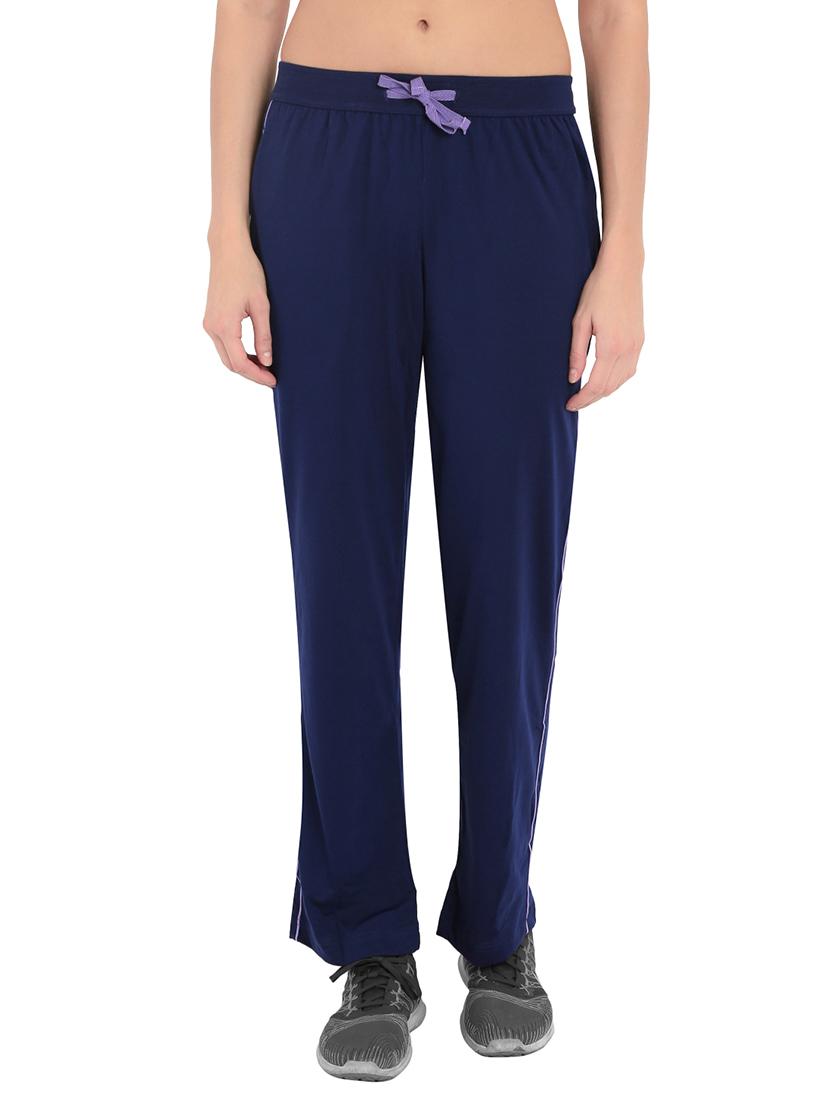 navy blue cotton track pants - 14574511 -  Zoom Image - 0
