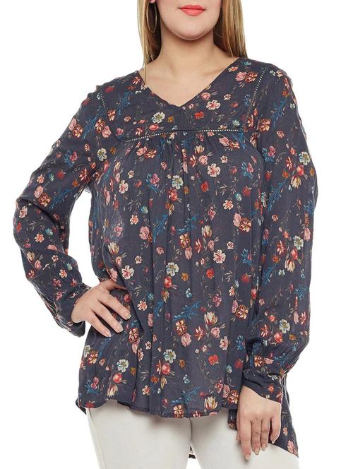 grey viscose plus top - 14578443 -  Standard Image - 0