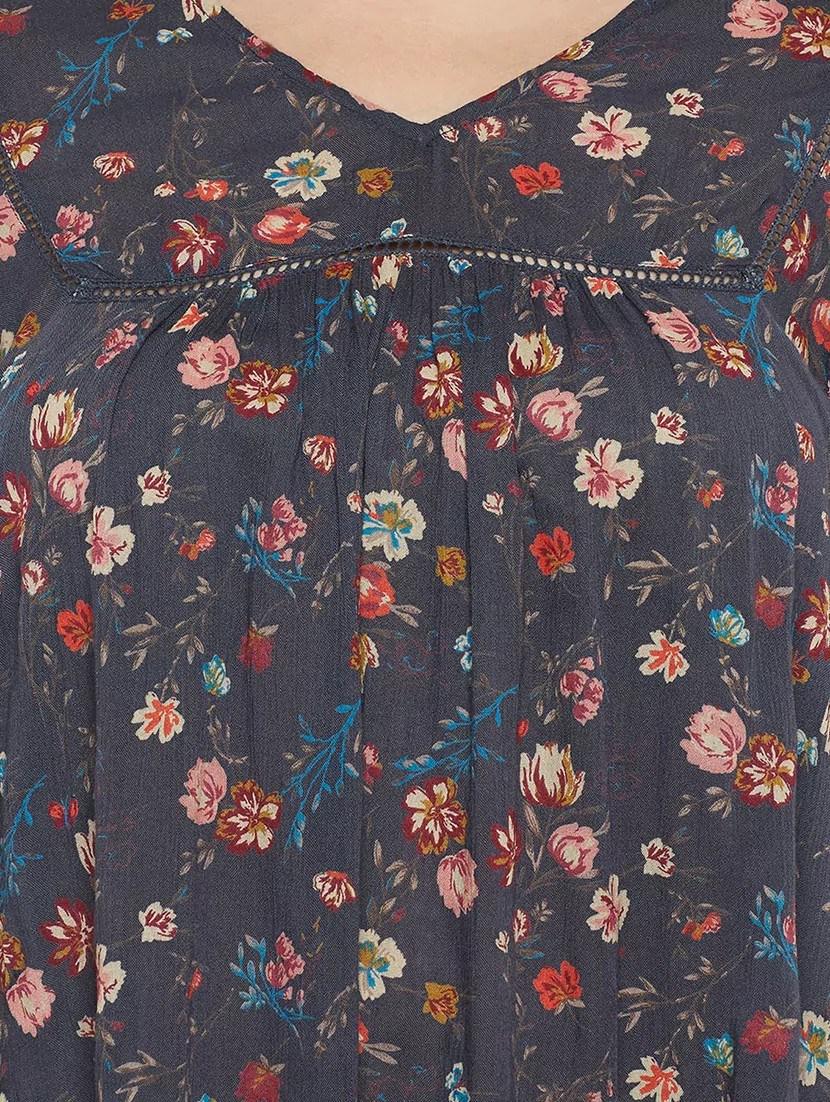grey viscose plus top - 14578443 - Standard Image - 3