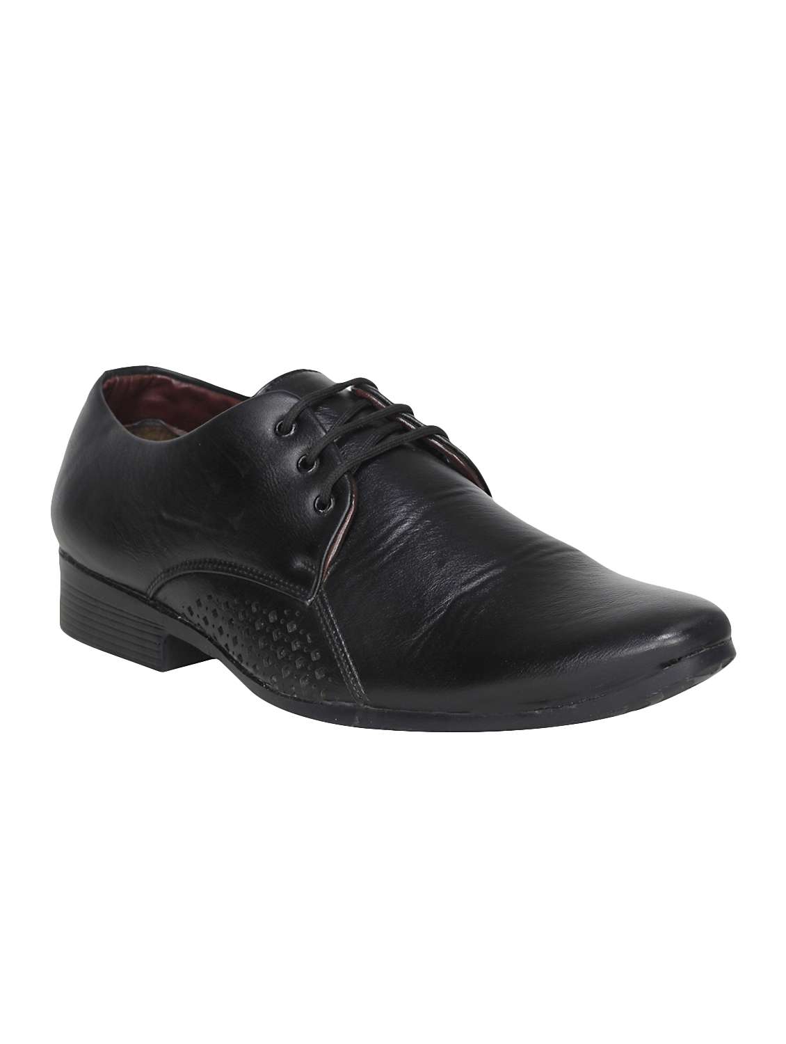 black leather formal derby