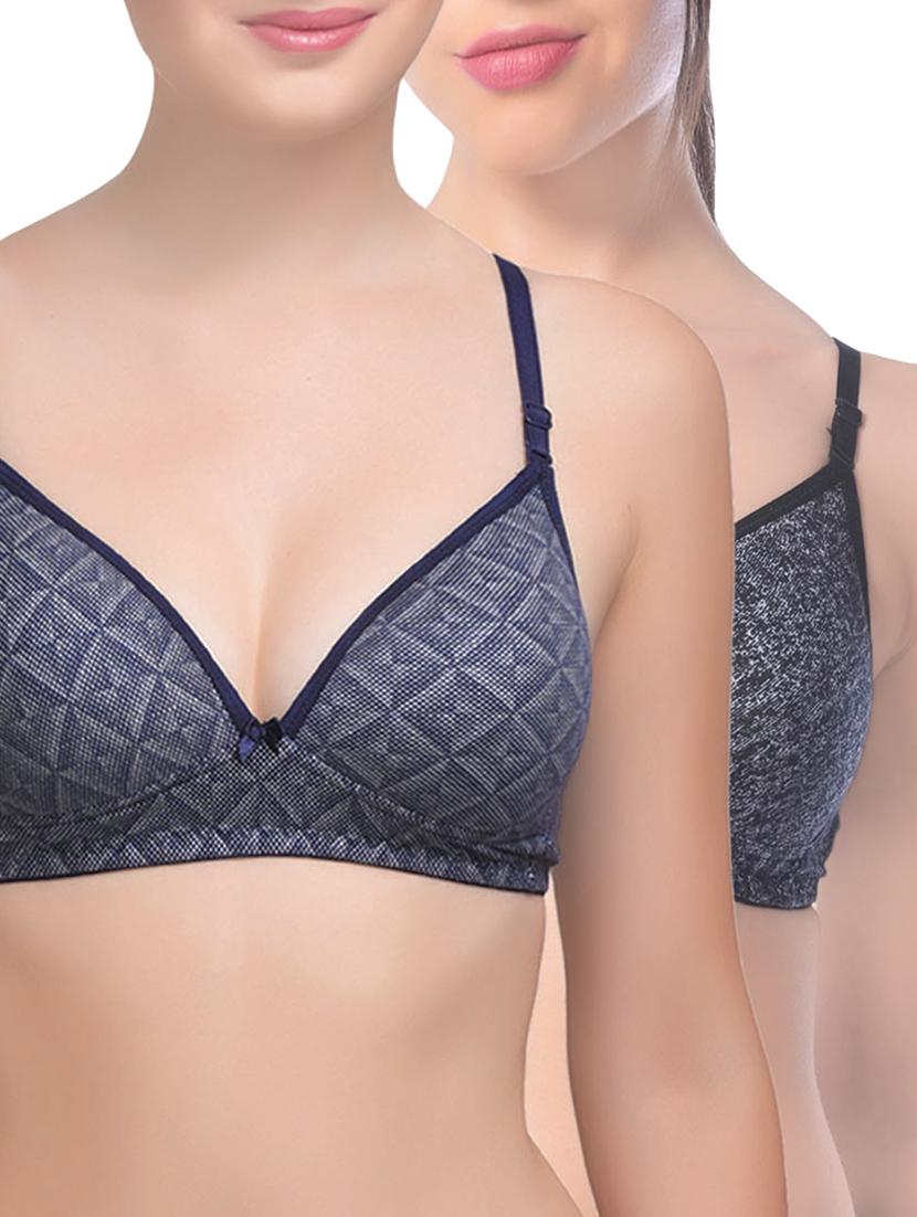 set of 2 bow patch bra - 14580192 - Zoom Image - 0