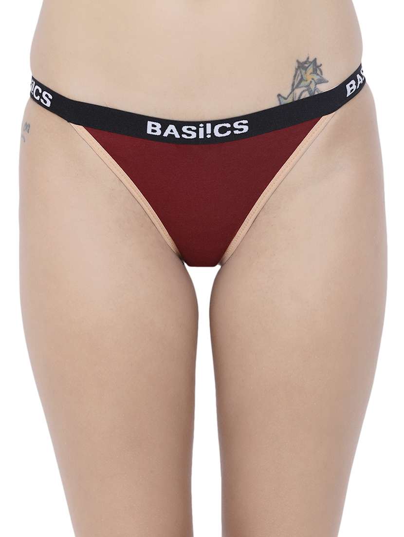 low rise solid thong panty