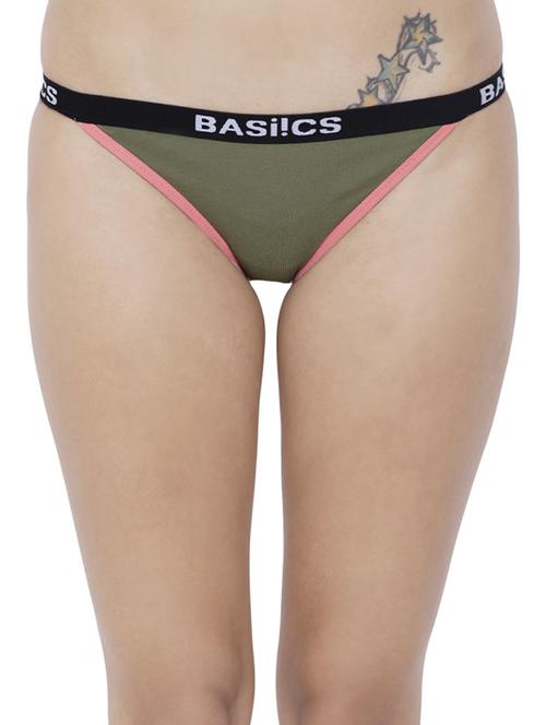 contrast seam thong panty - 14582534 - Standard Image - 0