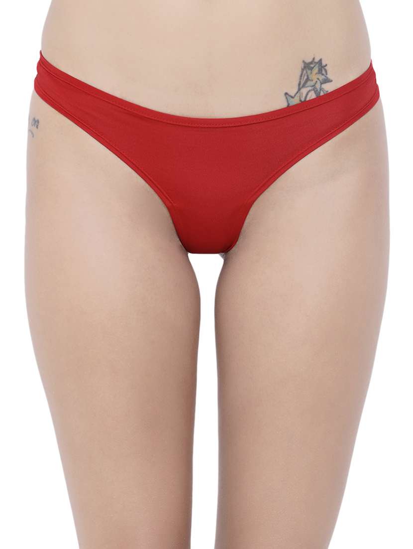 low rise solid bikini panty