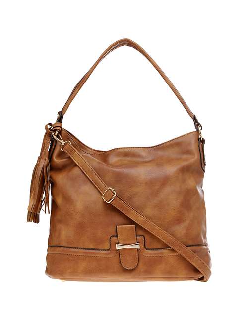 tan leatherette handbag - 14584183 - Standard Image - 0