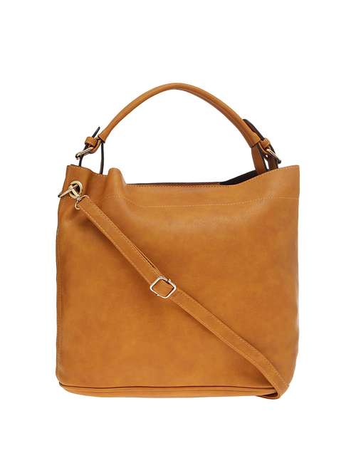 tan leatherette regular handbag - 14584190 - Standard Image - 0