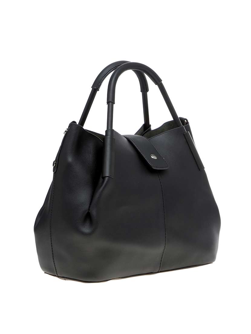 black leatherette  regular handbag - 14584195 -  Standard Image - 3