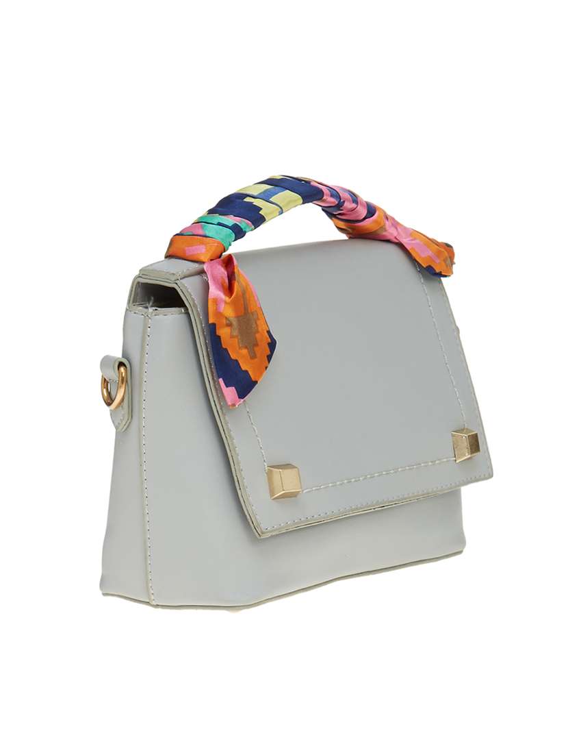 grey leatherette sling bag - 14584207 -  Standard Image - 3