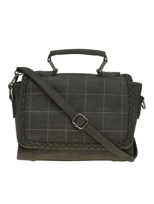 grey leatherette sling bag - 14584213 -  Standard Image - 0