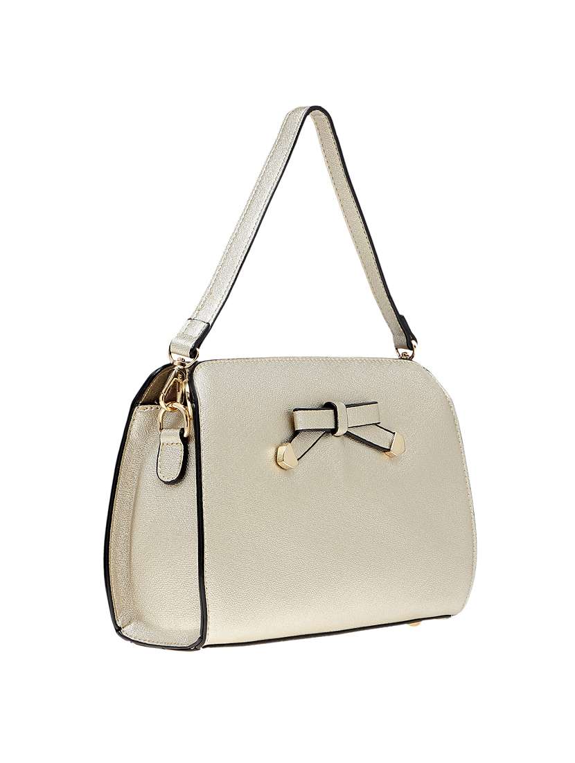 gold leatherette sling bag - 14584220 -  Standard Image - 3