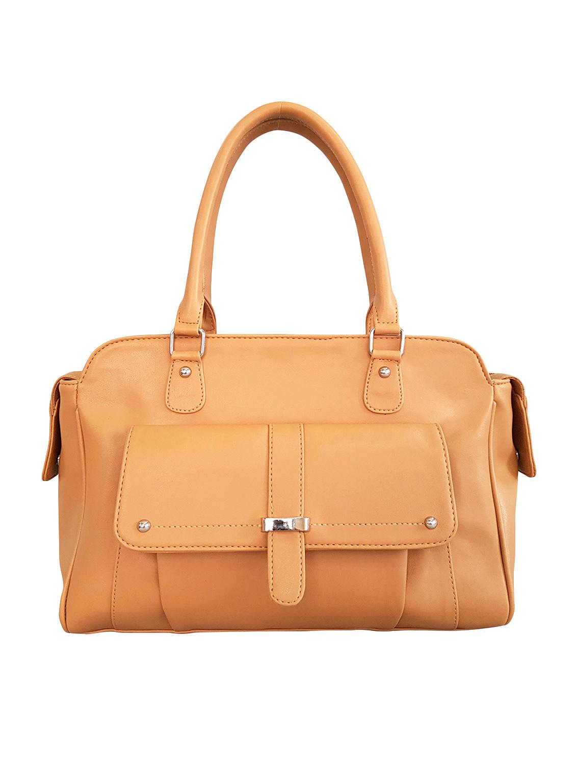 tan leatherette handbag - 14585390 -  Zoom Image - 0