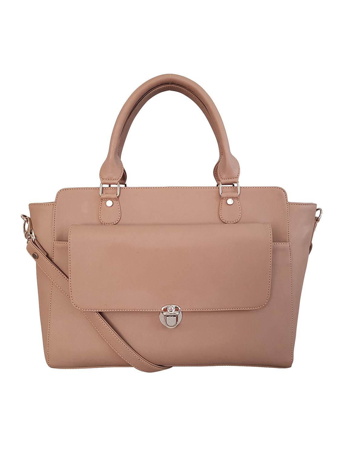 brown leatherette  regular handbag - 14585396 -  Zoom Image - 0