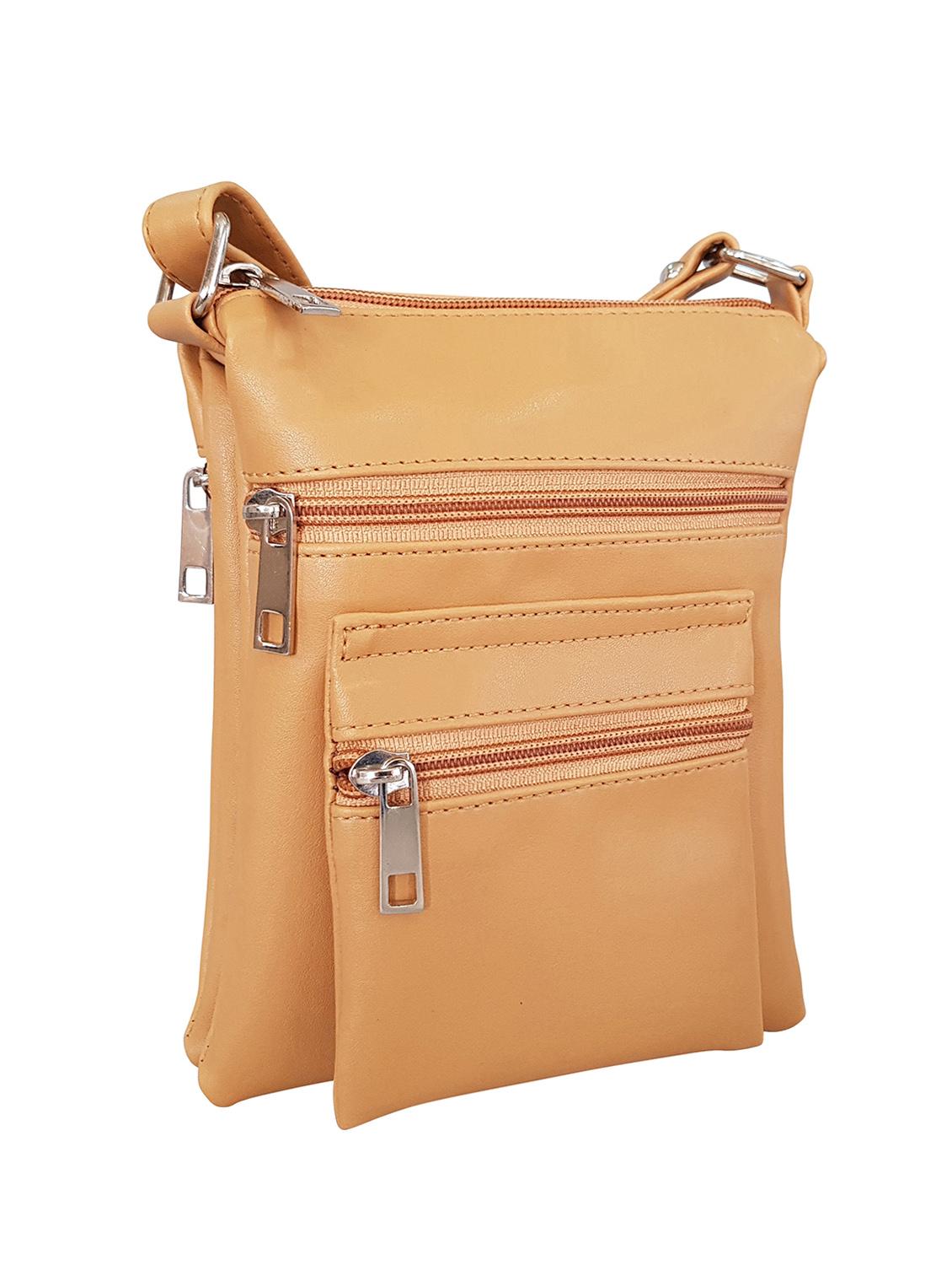 beige leatherette regular sling bag - 14585422 - Standard Image - 3