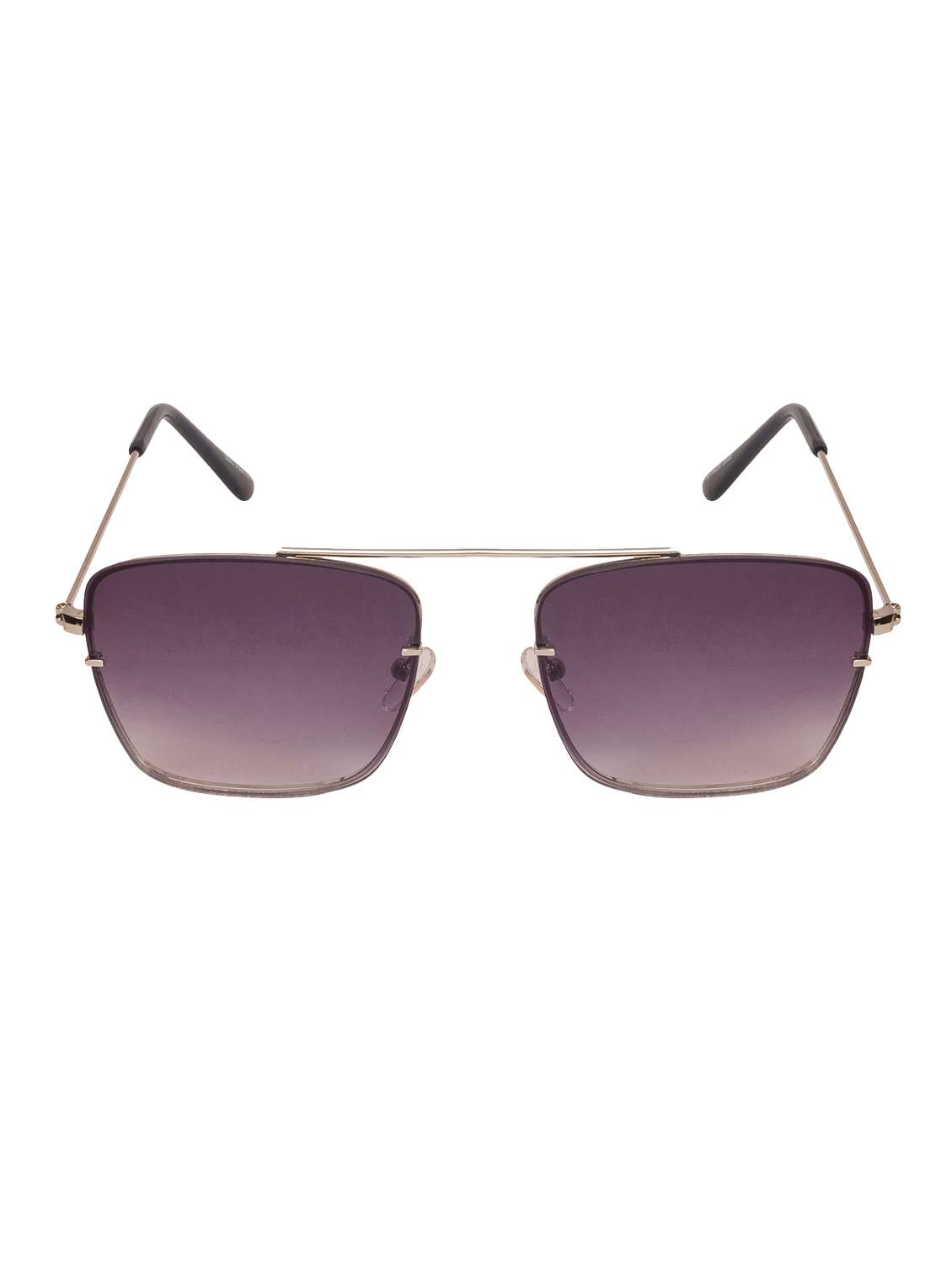 arzonai dapper black square shape uv protected sunglasses for men & women (ma-2222-s1)