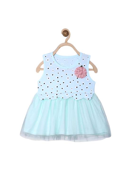 blue net frock