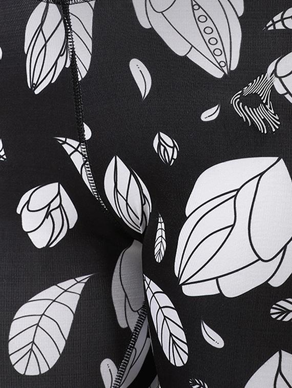 black printed poly spandex capri - 14598354 - Standard Image - 3