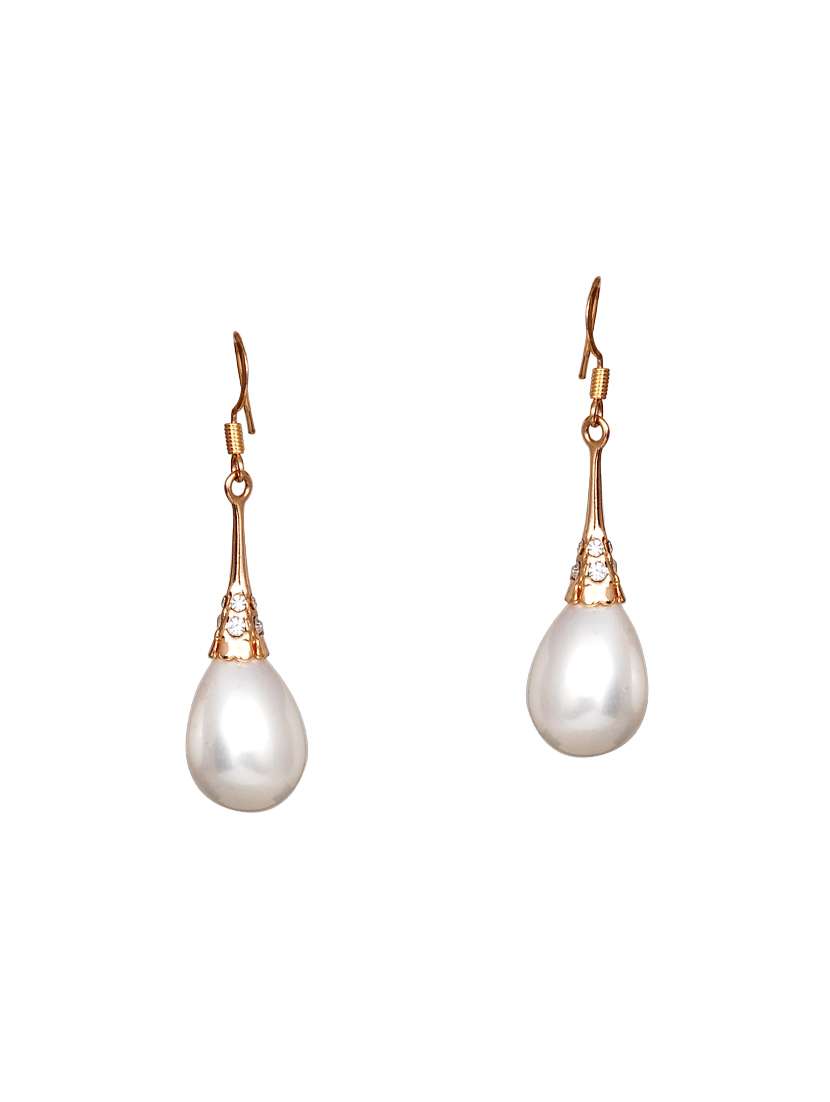gold metal drop earrings