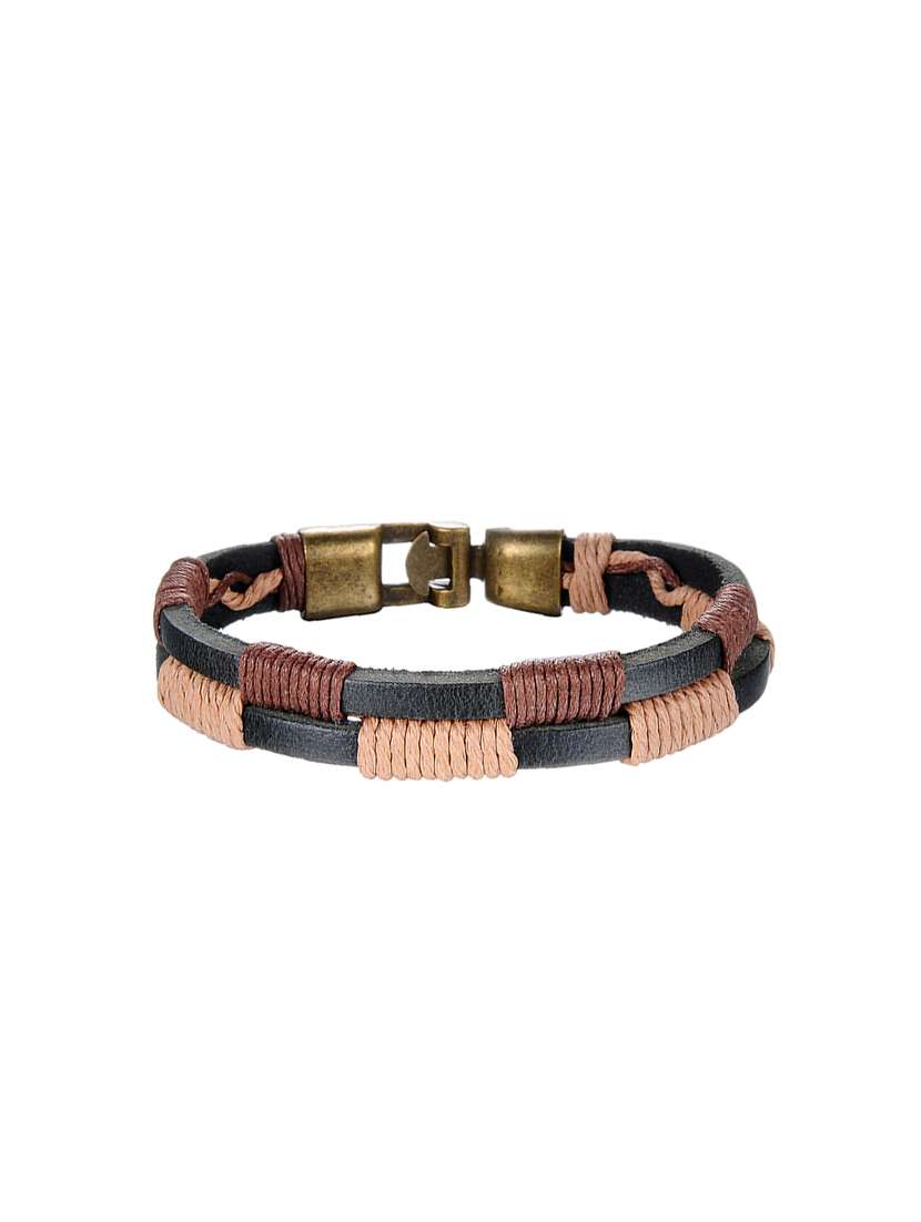 brown leather bracelet