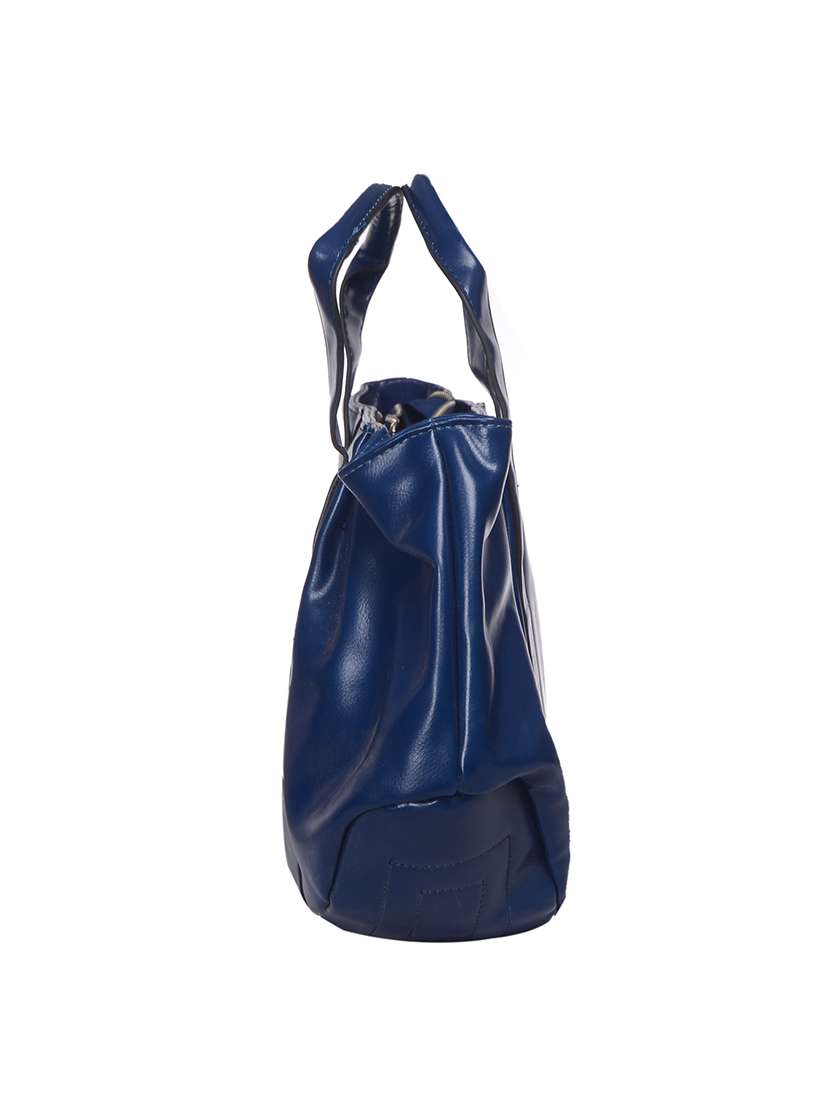 blue leatherette regular handbag - 14605802 -  Standard Image - 3