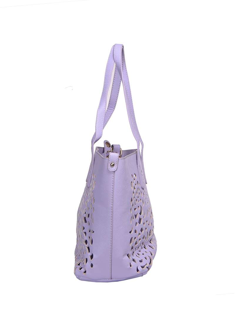 purple leatherette regular handbag - 14605803 -  Standard Image - 3
