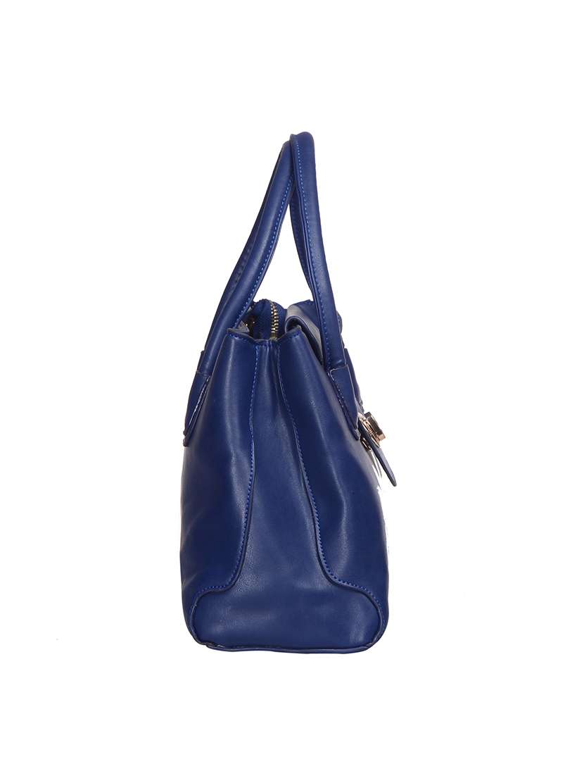 blue leatherette regular handbag - 14605804 -  Standard Image - 3