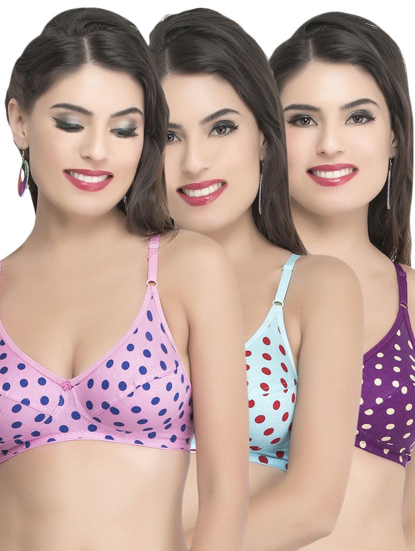 set of 3 polka dots hosery bra - 14617742 - Zoom Image - 0
