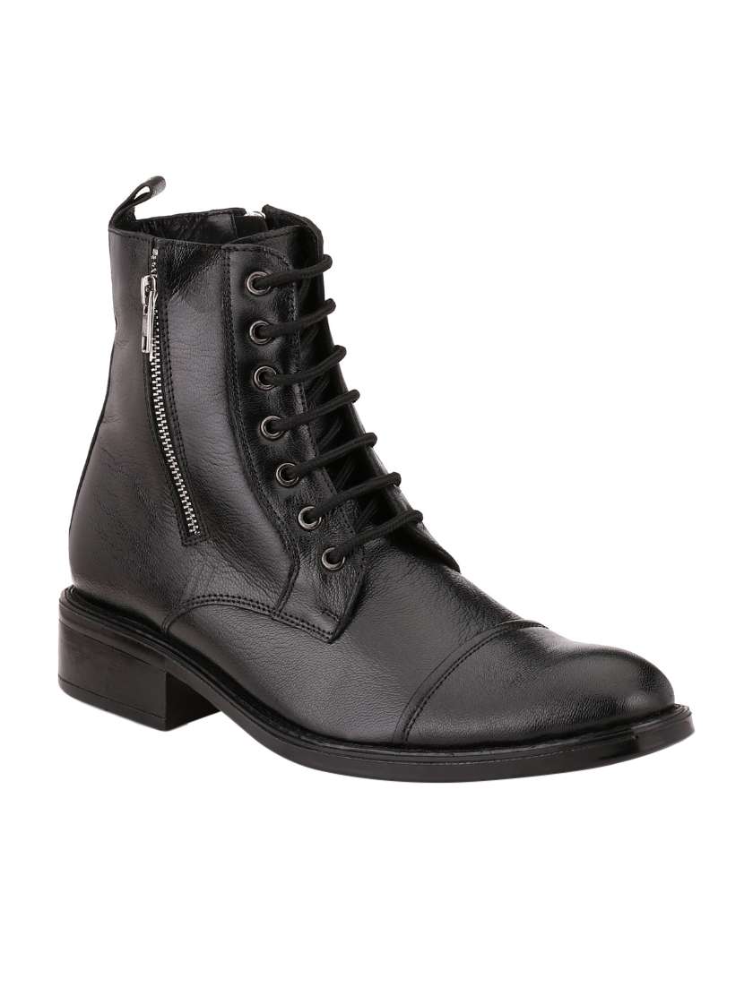 black leather high ankle boot - 14617769 - Zoom Image - 0