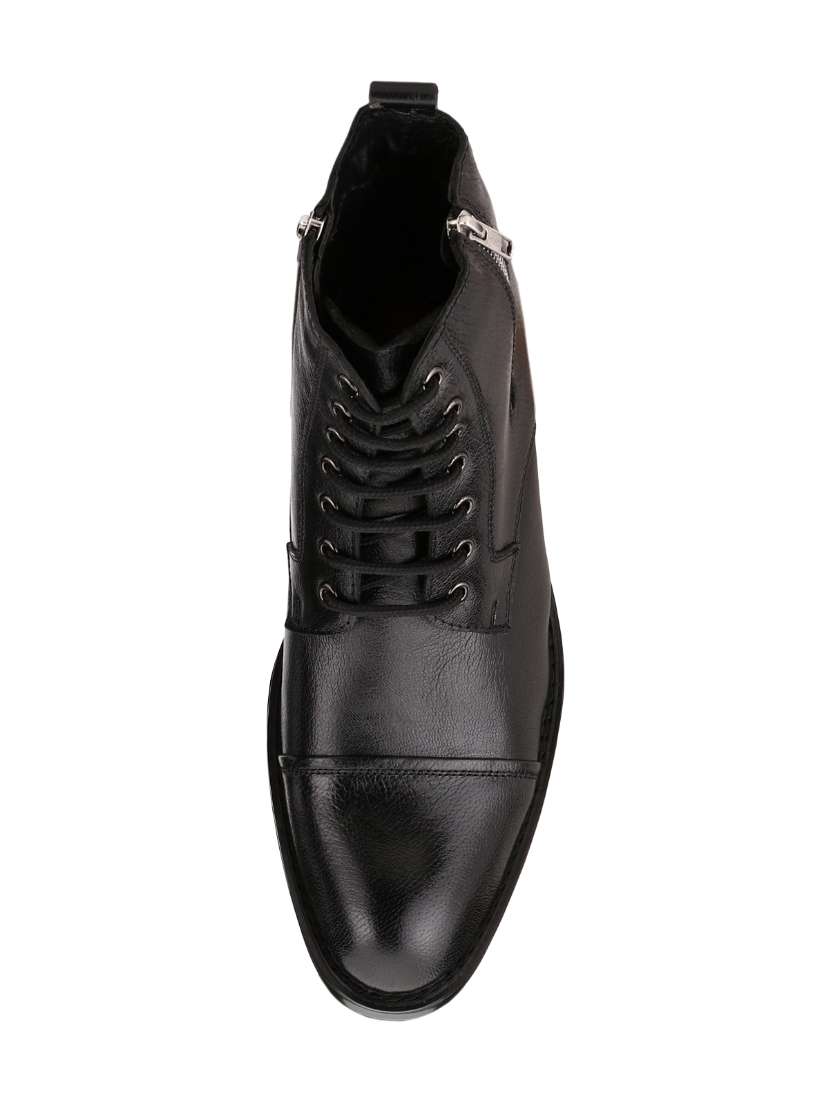 black leather high ankle boot - 14617769 - Standard Image - 3