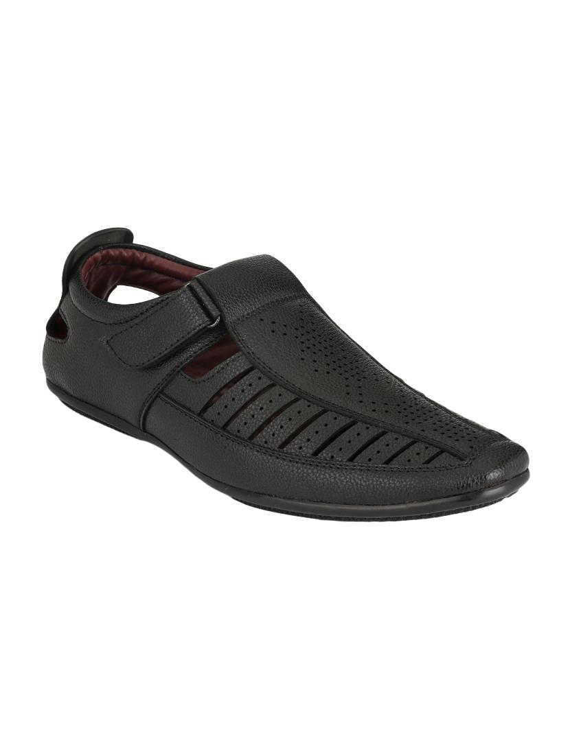 black leather slip on sandals - 14617780 - Zoom Image - 0