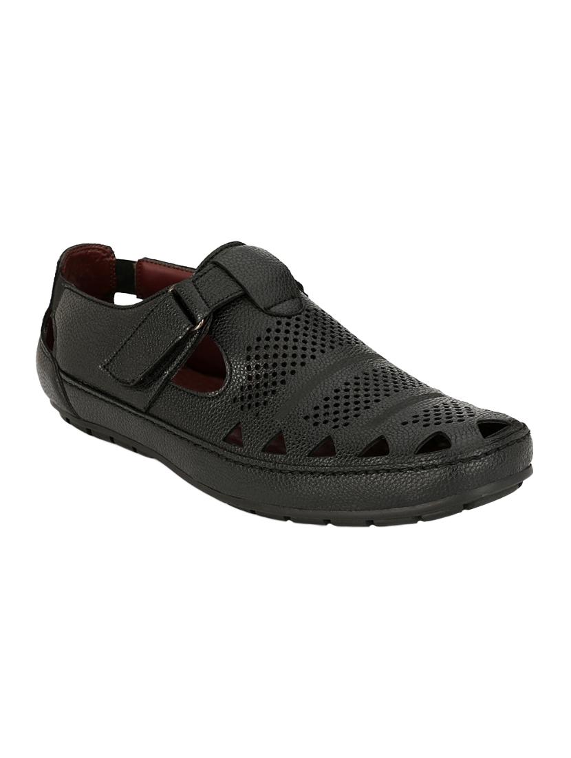 black leather slip on sandals - 14617795 - Zoom Image - 0