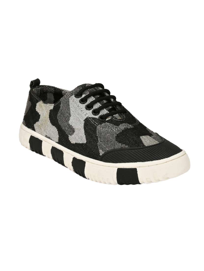 black canvas lace up sneaker - 14617815 -  Zoom Image - 0