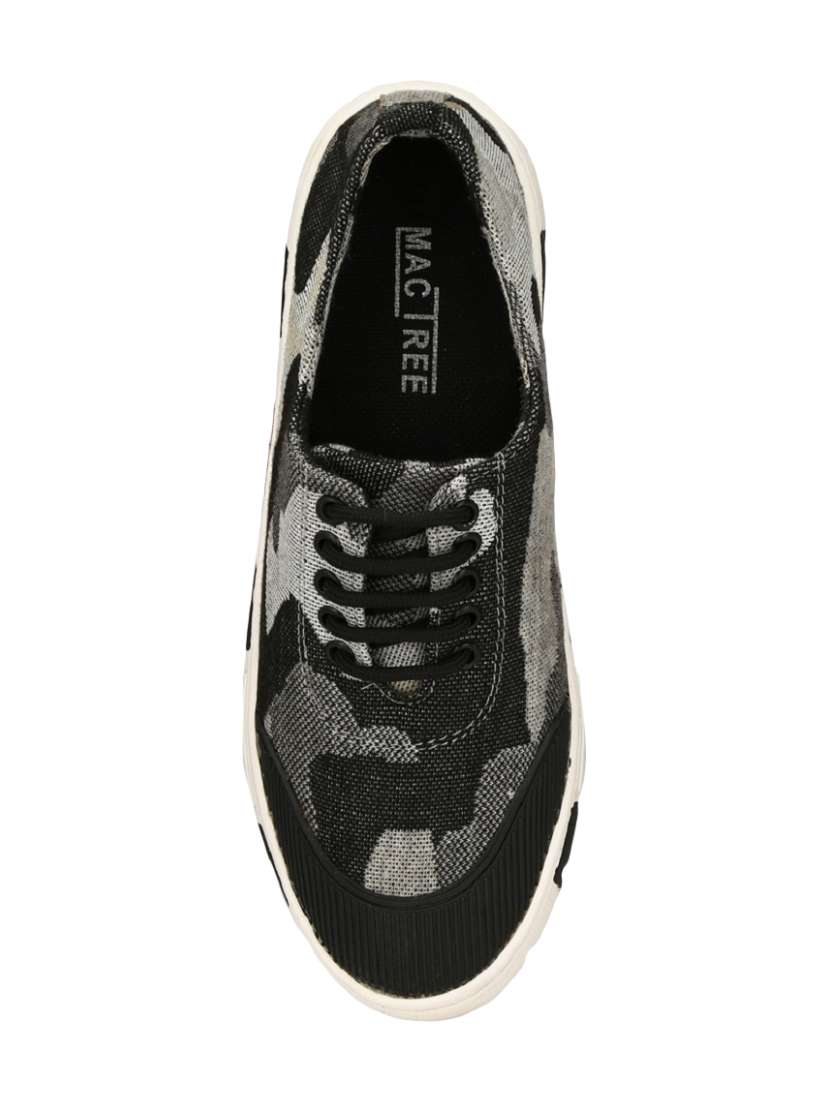black canvas lace up sneaker - 14617815 -  Standard Image - 3