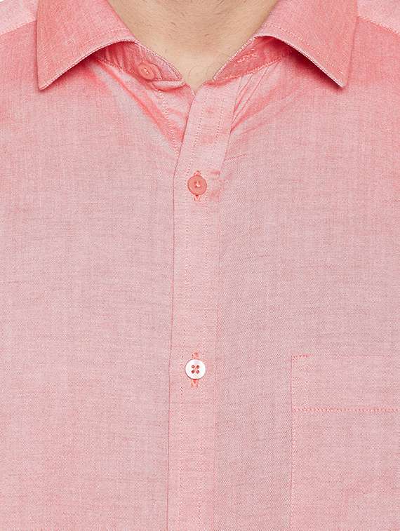 pink cotton formal shirt - 14625844 -  Standard Image - 3