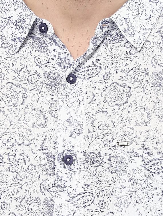 white cotton casual shirt - 14626028 - Standard Image - 3