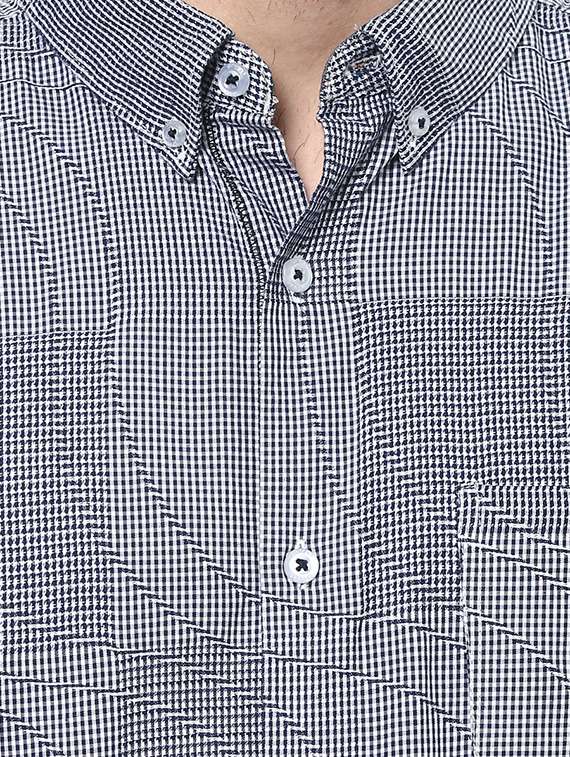 blue cotton casual shirt - 14626043 - Standard Image - 3