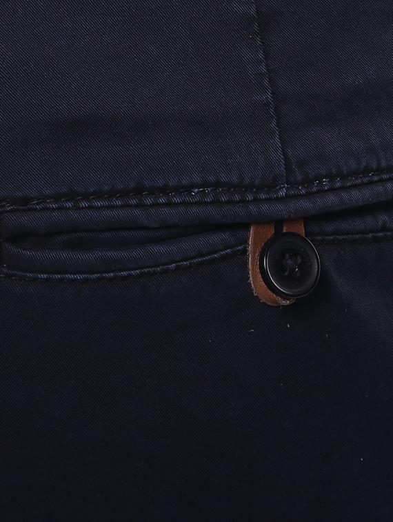 navy blue cotton chinos casual trousers - 14626099 - Standard Image - 3