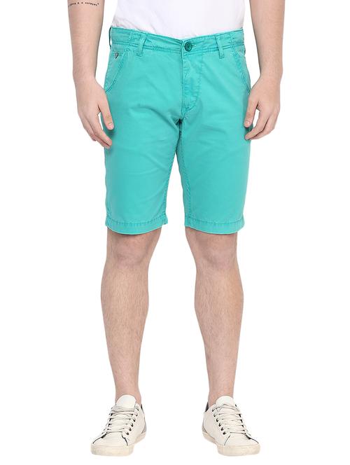 turquoise cotton shorts - 14626101 - Standard Image - 0