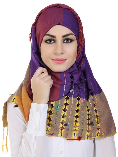 momin libas multi colored viscose stole - 14626505 - Standard Image - 0