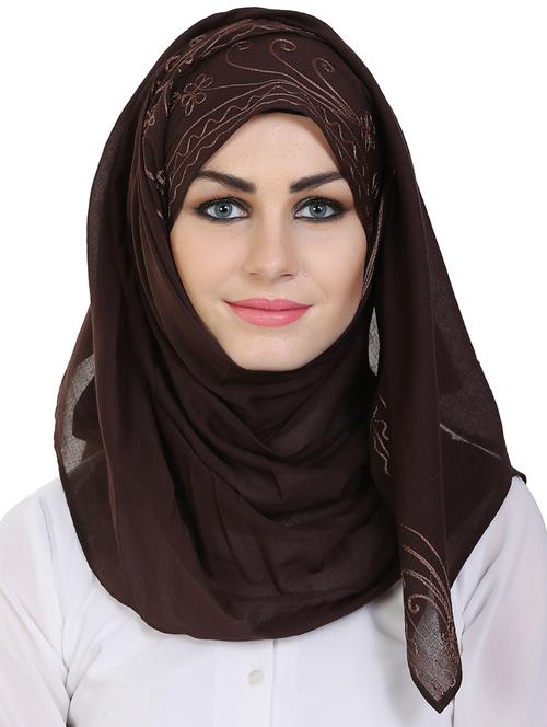 momin libas brown cotton stole - 14626521 - Standard Image - 0