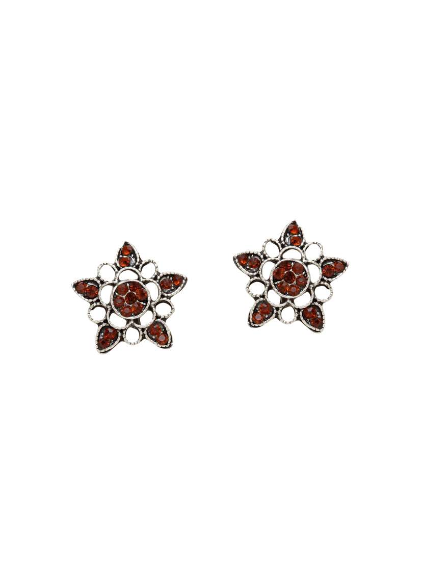 silver metal studs earrings