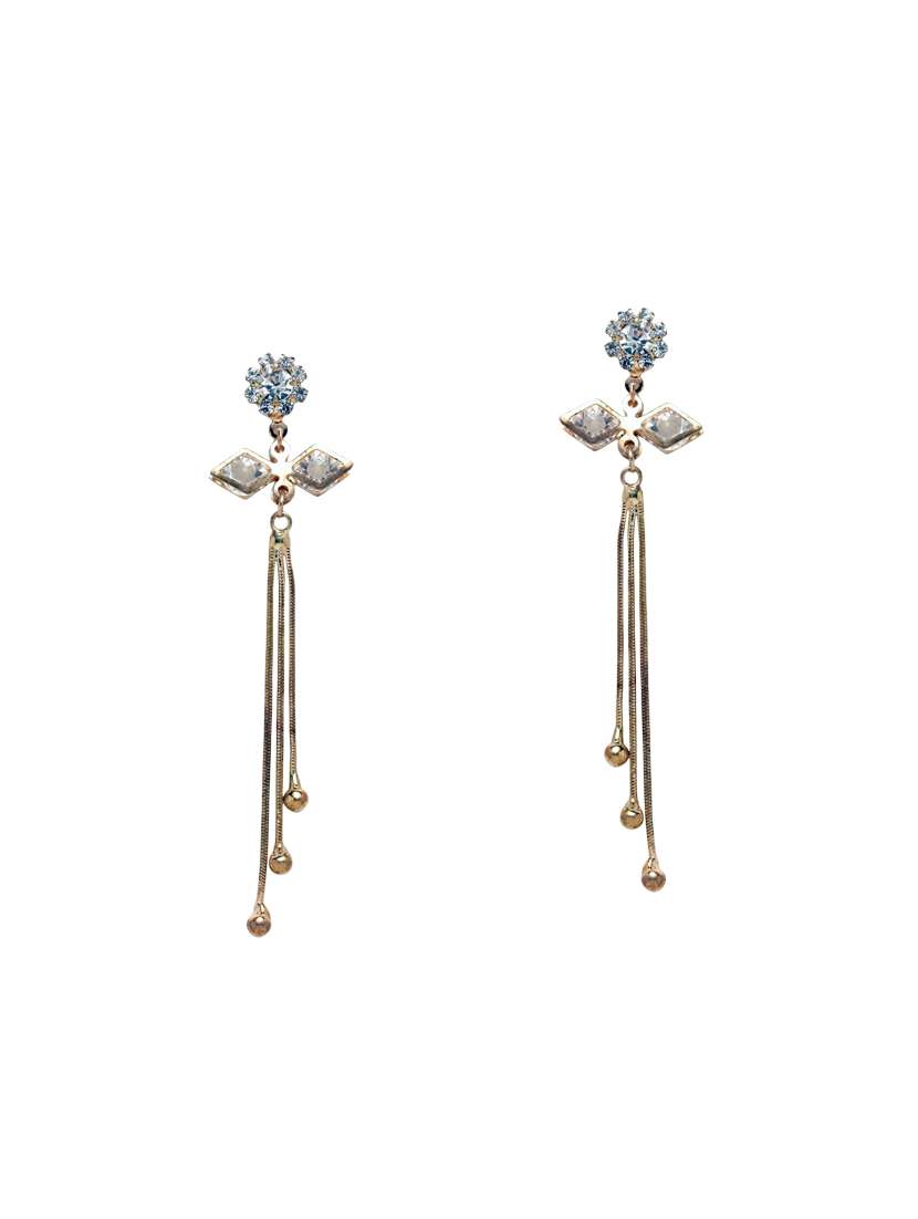 gold metal drop earrings