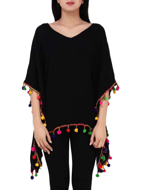 black viscose kaftan