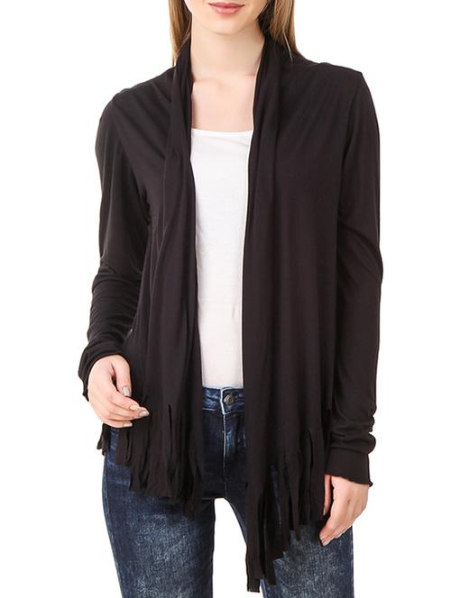 black viscose casual shrug - 14649736 - Standard Image - 0
