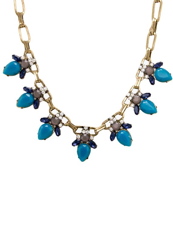 blue metal short necklace - 14651487 - Zoom Image - 0