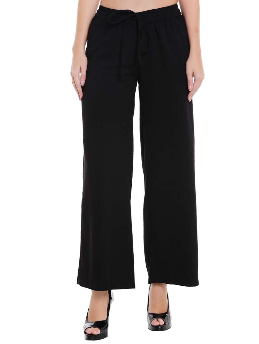 black solid trouser