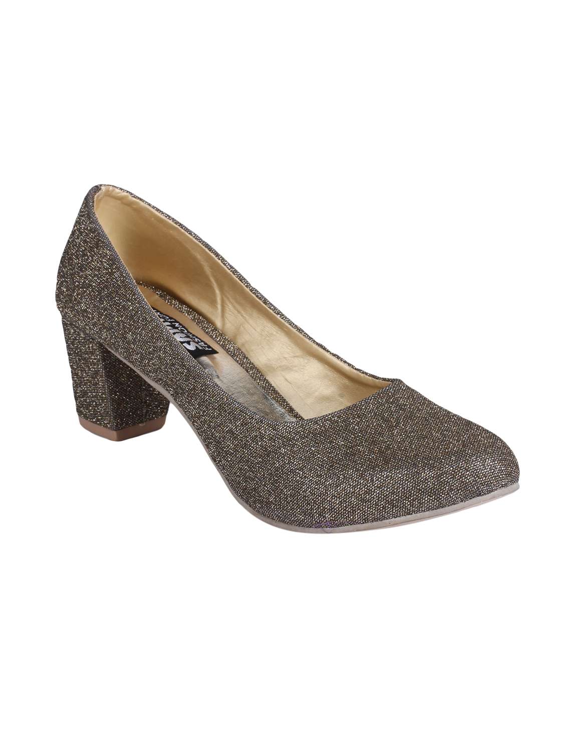 brown faux leather slip on pumps - 14657045 -  Zoom Image - 0