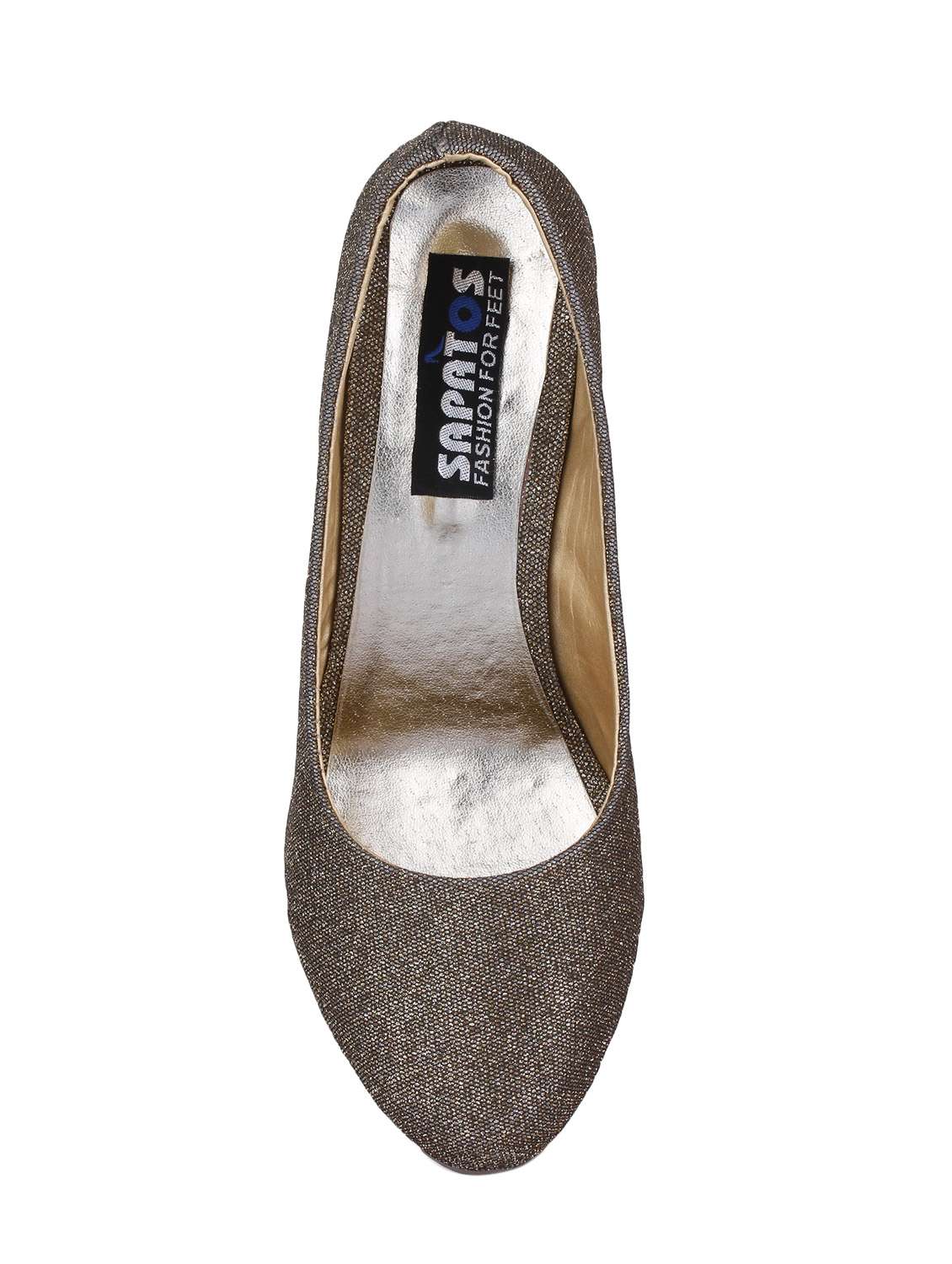 brown faux leather slip on pumps - 14657045 - Standard Image - 3