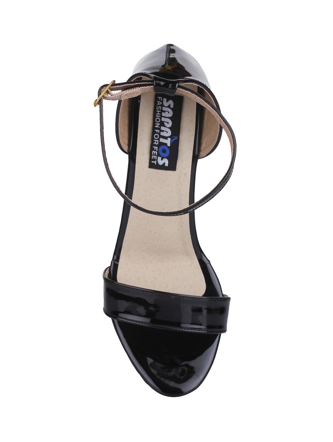 black patent ankle strap sandal - 14657059 - Standard Image - 3