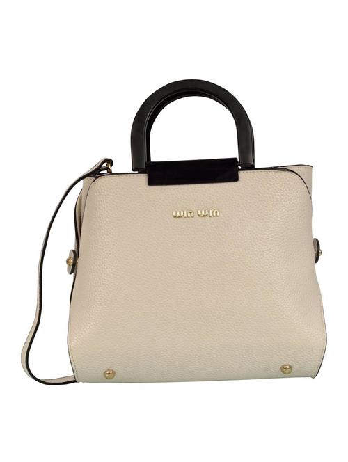 cream leatherette handbag - 14658539 -  Standard Image - 0