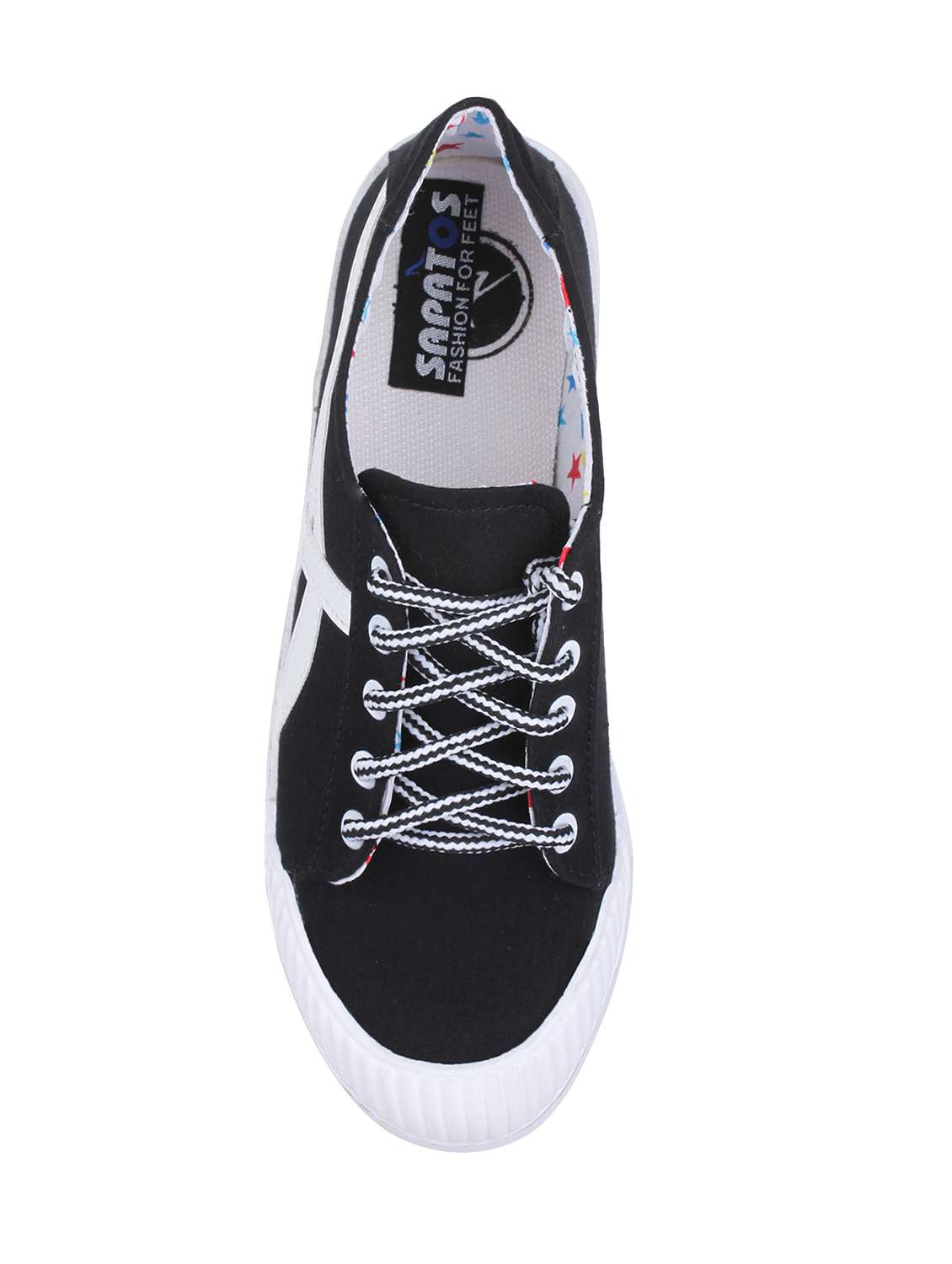 black fabric laceup sneakers - 14659794 -  Standard Image - 3